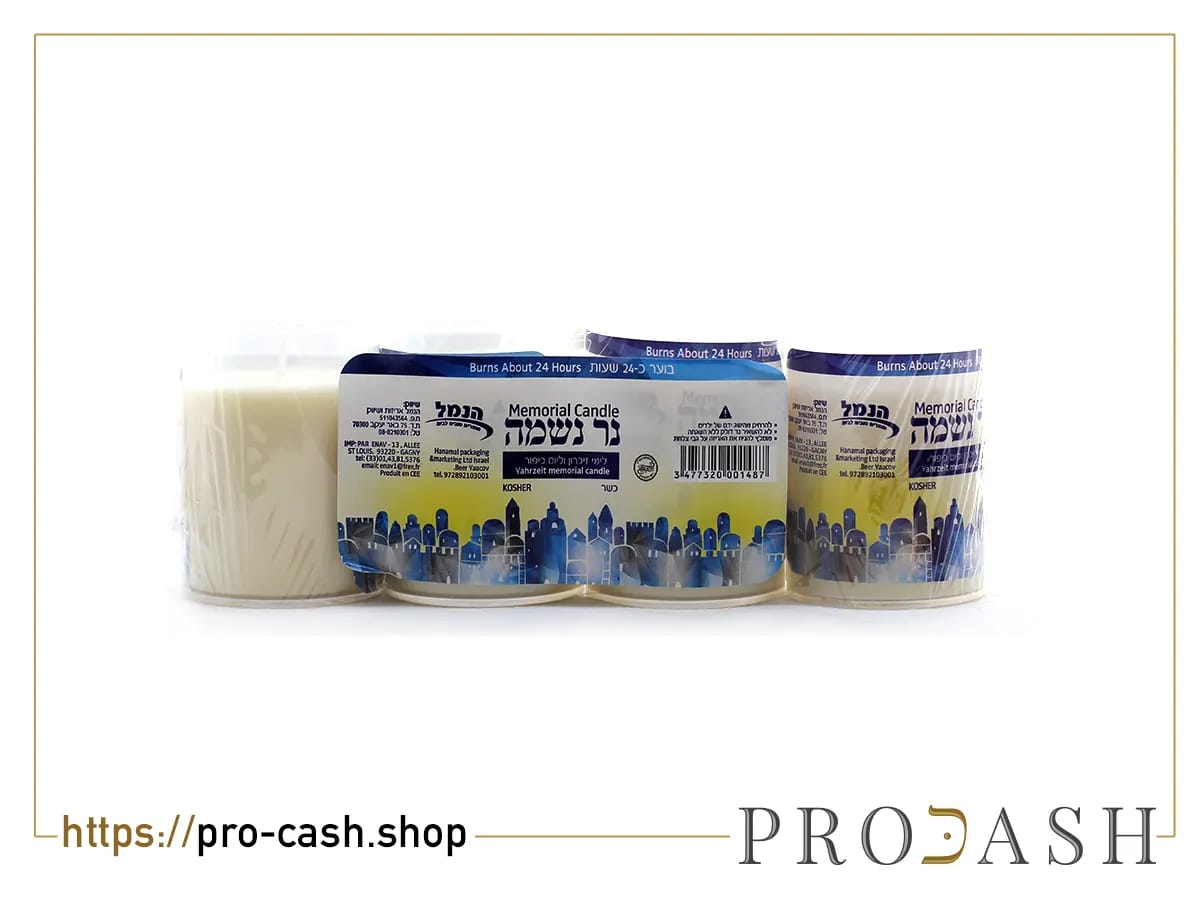 Bougies 24 heures — lot de 4