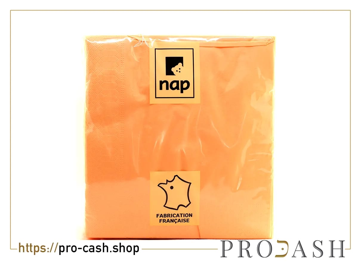 Serviettes orange — lot de 100