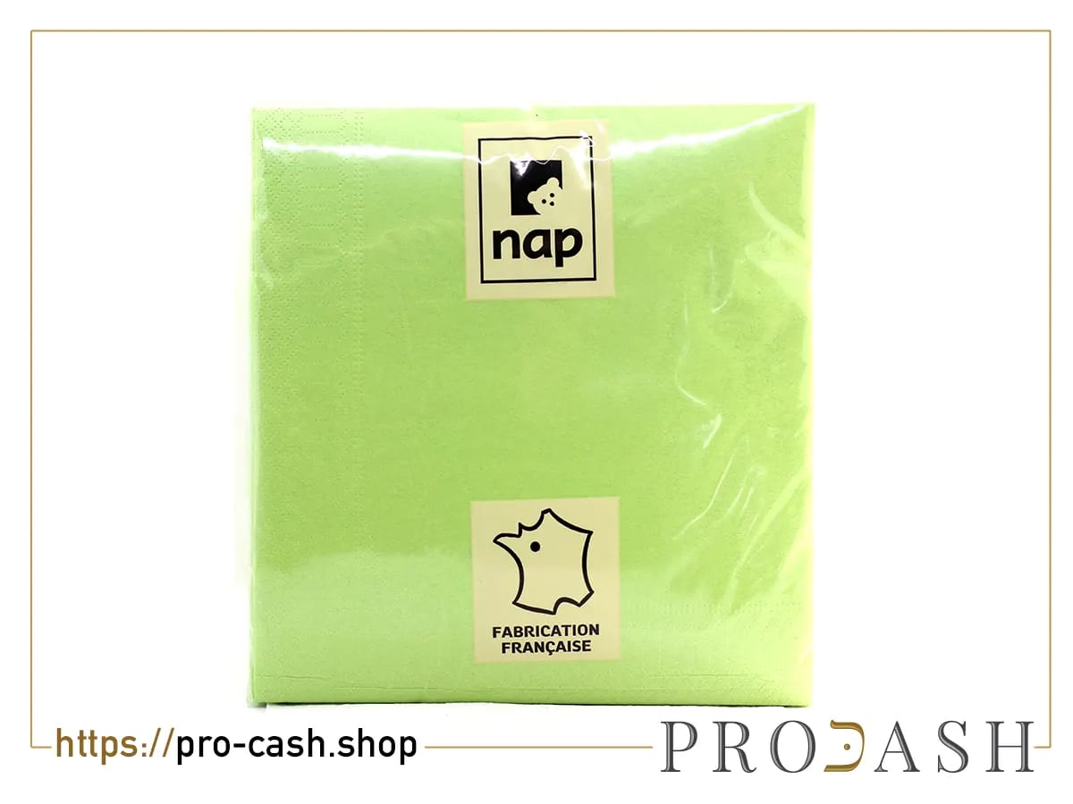 Serviettes vertes — lot de 100